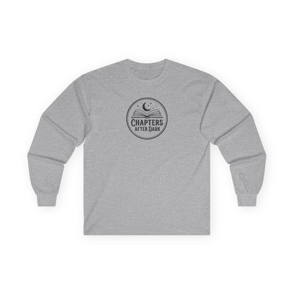Long Sleeve Tee — "Chapters After Dark" Moonlit Booklover Shirt