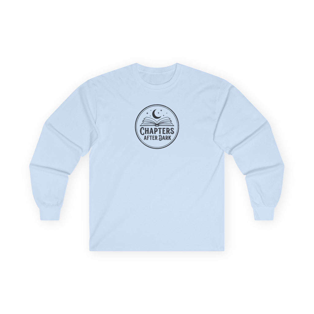 Long Sleeve Tee — "Chapters After Dark" Moonlit Booklover Shirt