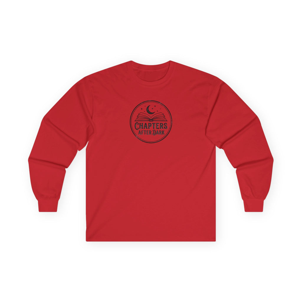 Long Sleeve Tee — "Chapters After Dark" Moonlit Booklover Shirt