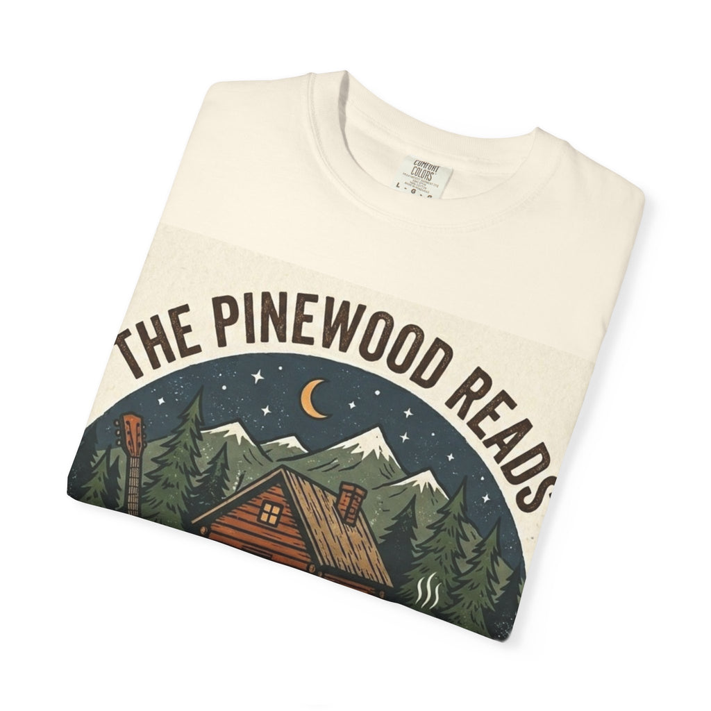 The Pinewood Reads T-Shirt — Cabin Coffee, Books & Acoustic Tunes