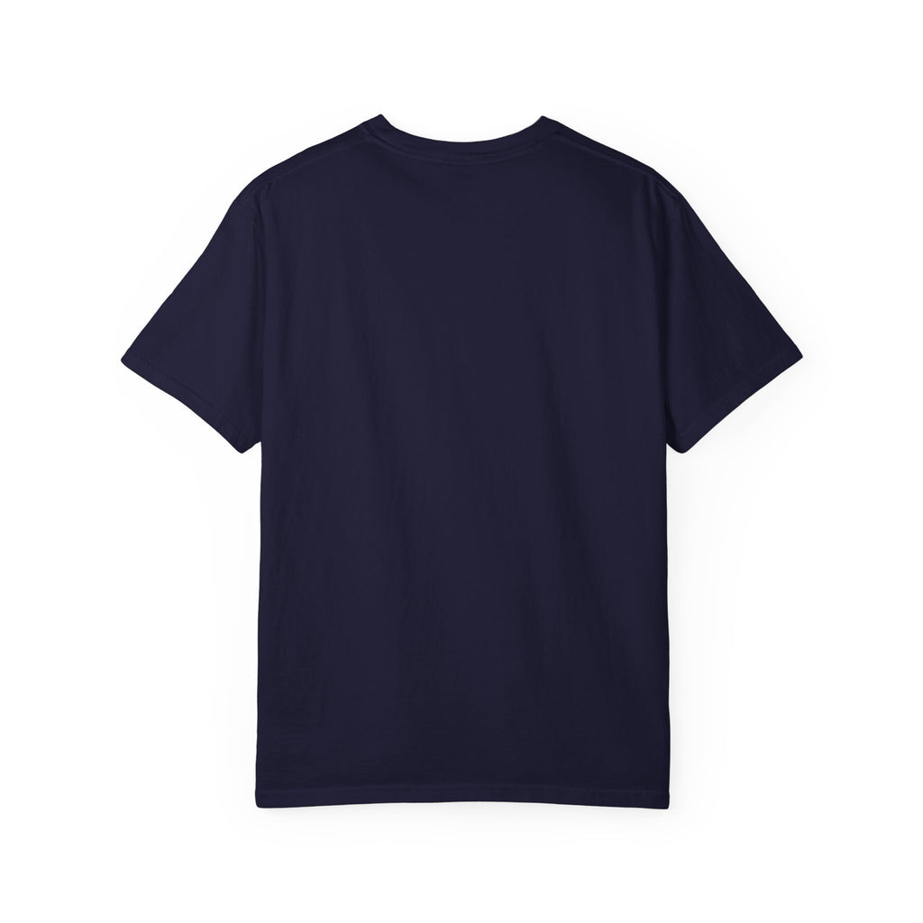 Folklore & Fireflies Camping T-Shirt — Guitar, Campfire & Mountain Night Graphic