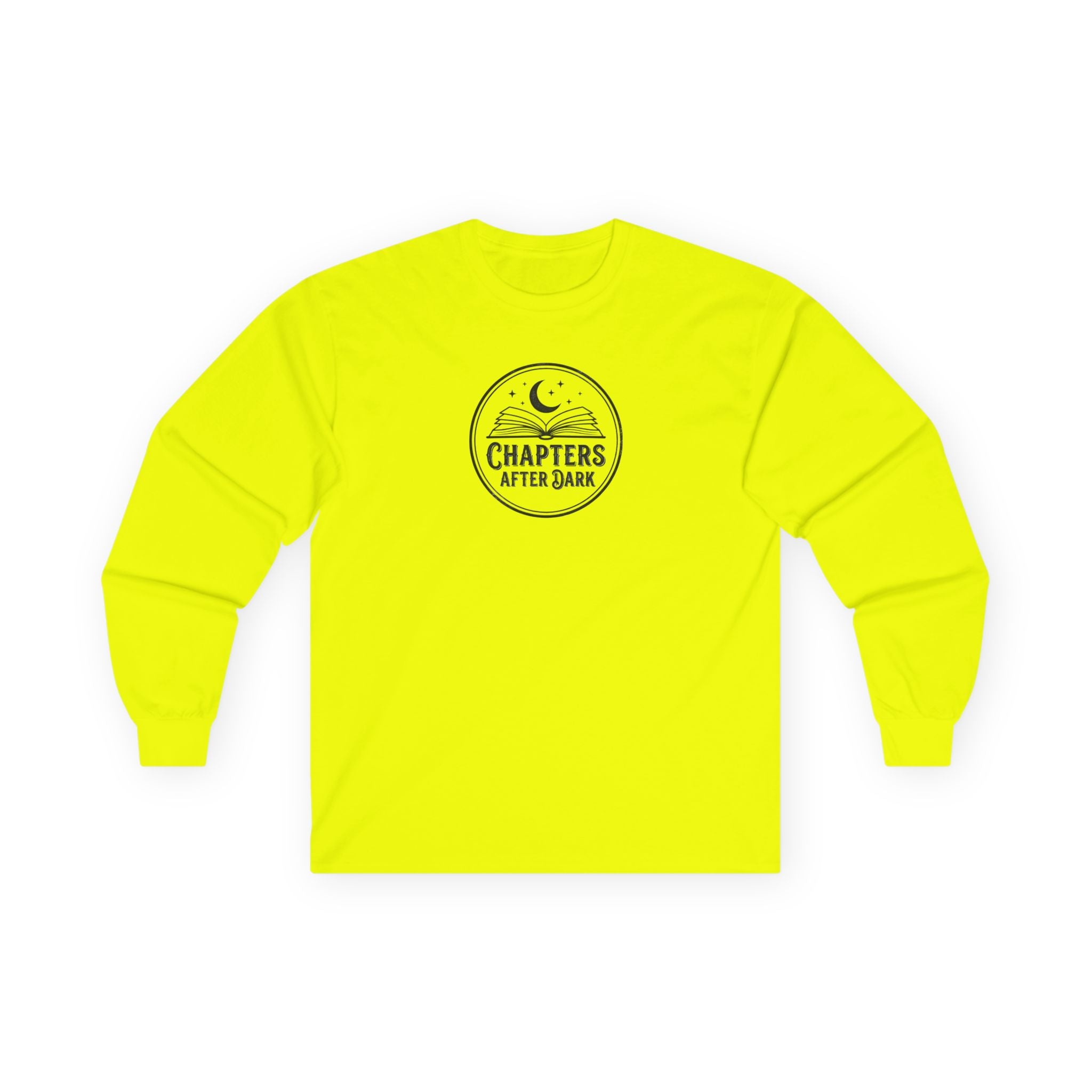 Long Sleeve Tee — "Chapters After Dark" Moonlit Booklover Shirt