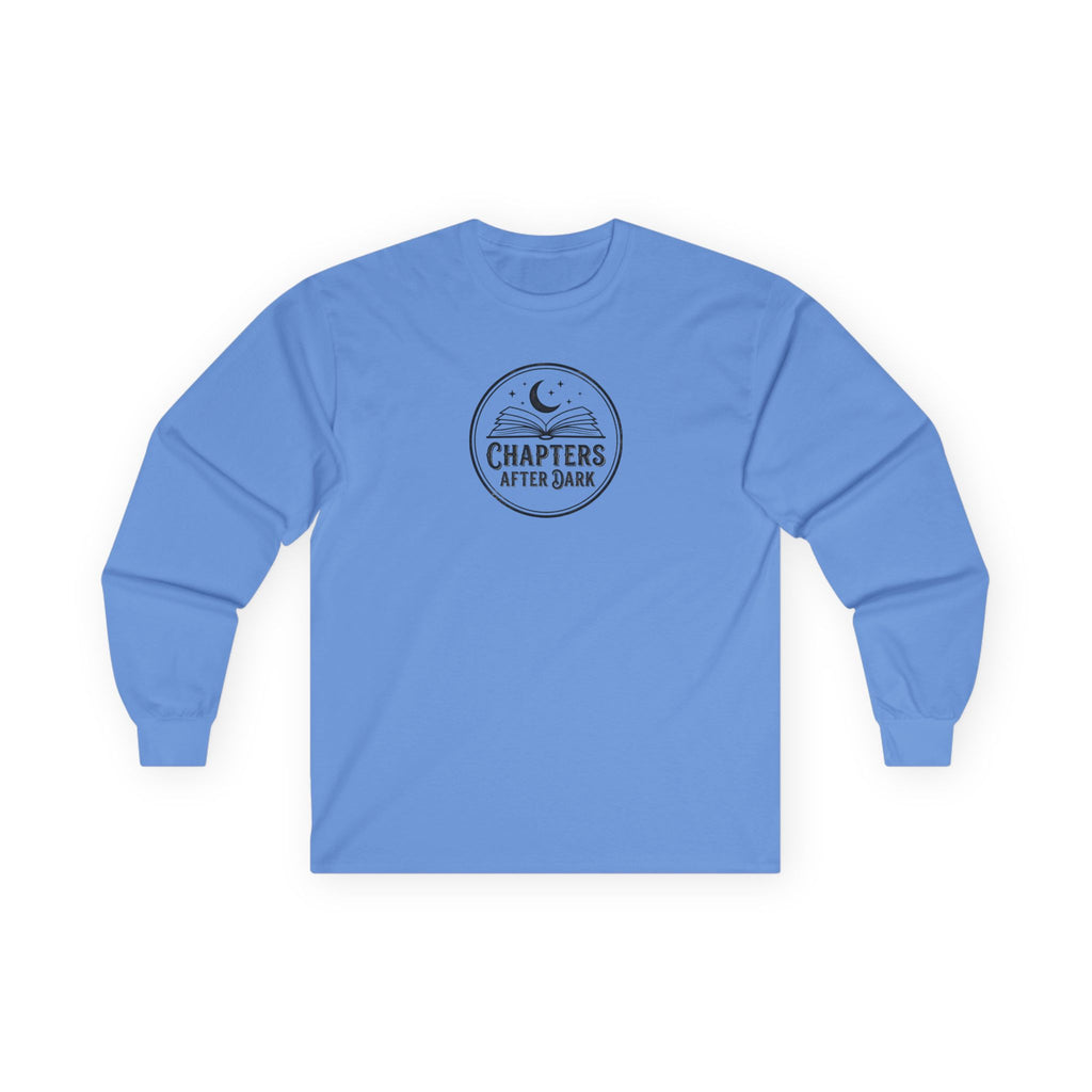 Long Sleeve Tee — "Chapters After Dark" Moonlit Booklover Shirt