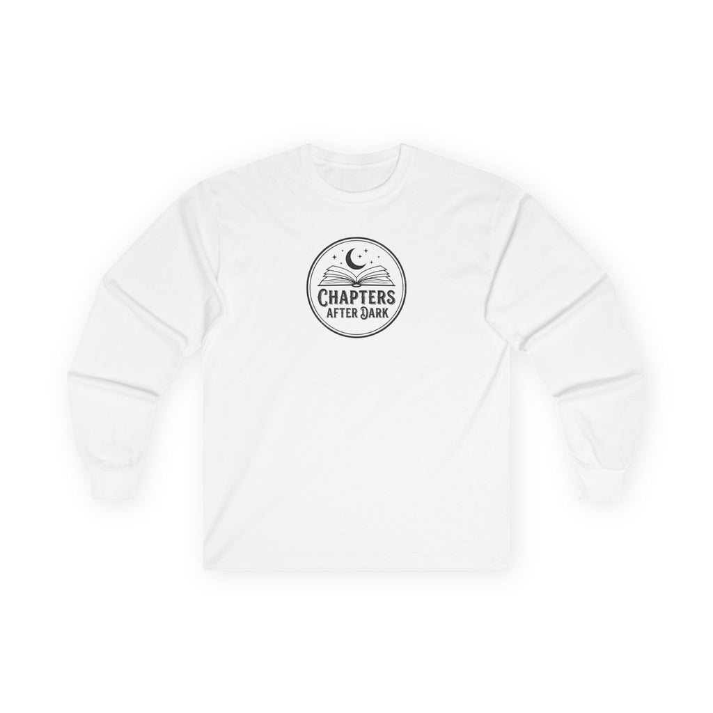 Long Sleeve Tee — "Chapters After Dark" Moonlit Booklover Shirt