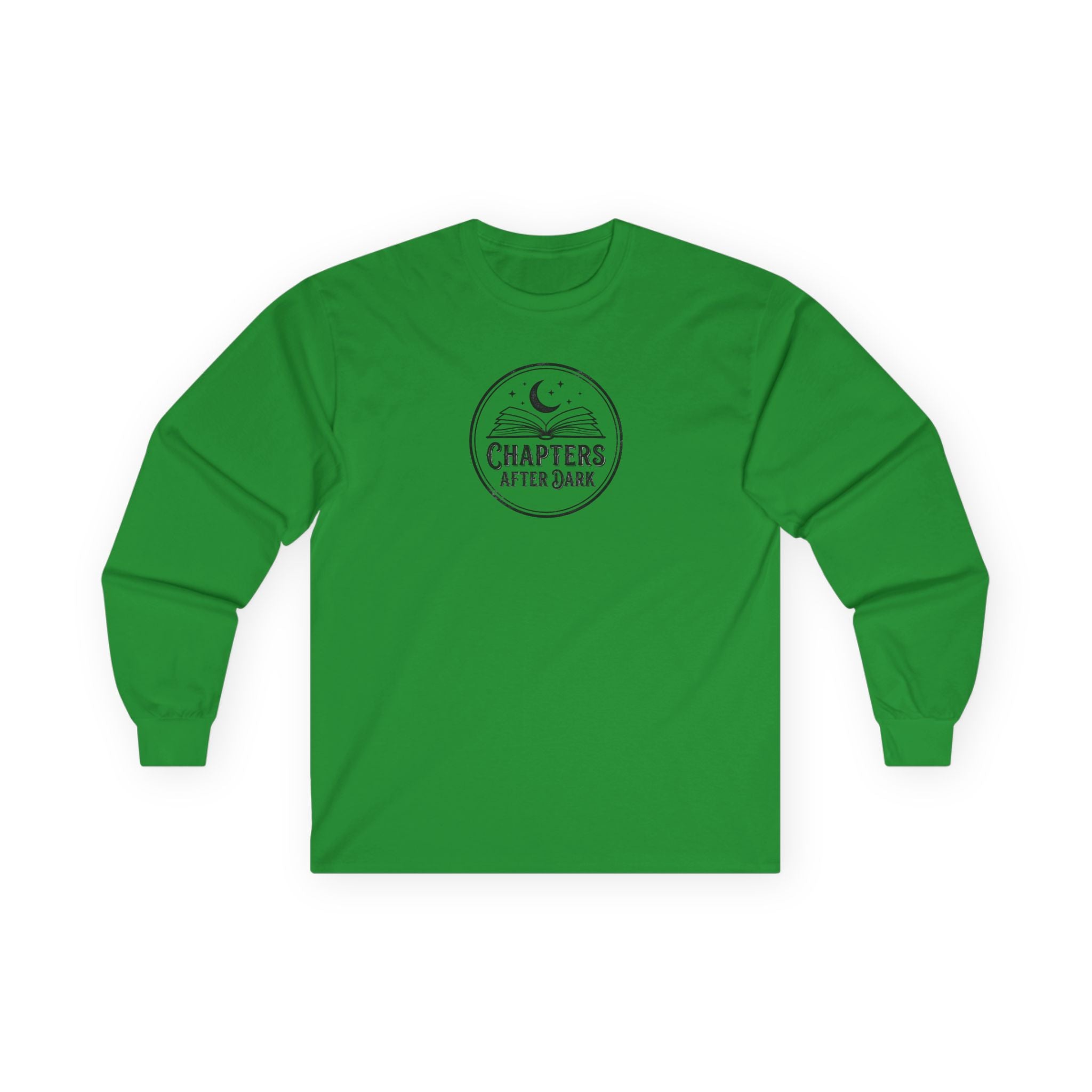 Long Sleeve Tee — "Chapters After Dark" Moonlit Booklover Shirt