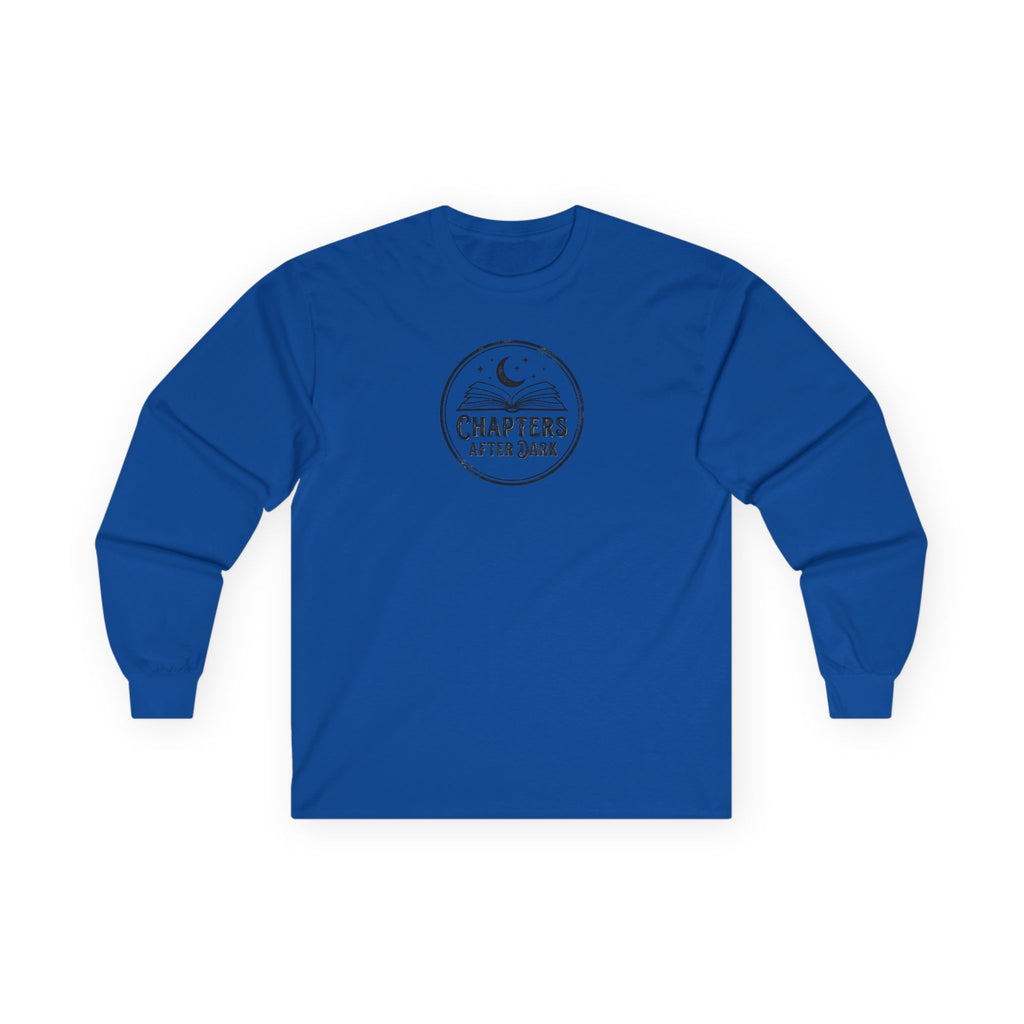 Long Sleeve Tee — "Chapters After Dark" Moonlit Booklover Shirt