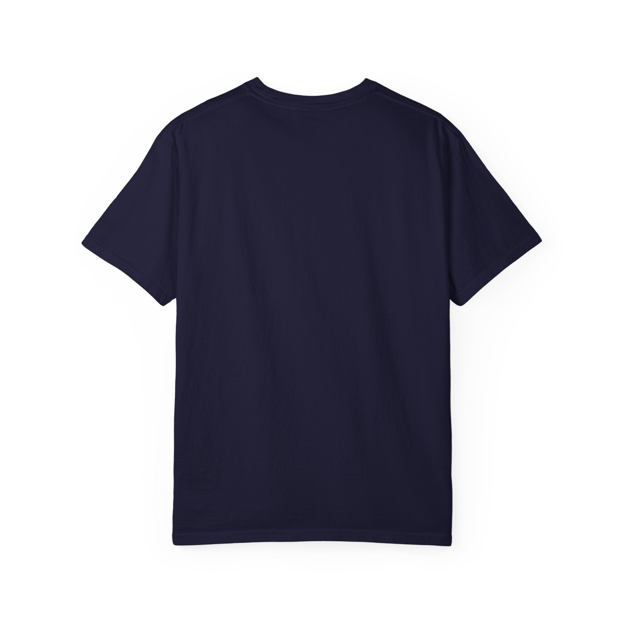 Cozy Outdoor Reading & Coffee T-Shirt — Stack of Books, Mug & Nature Badge