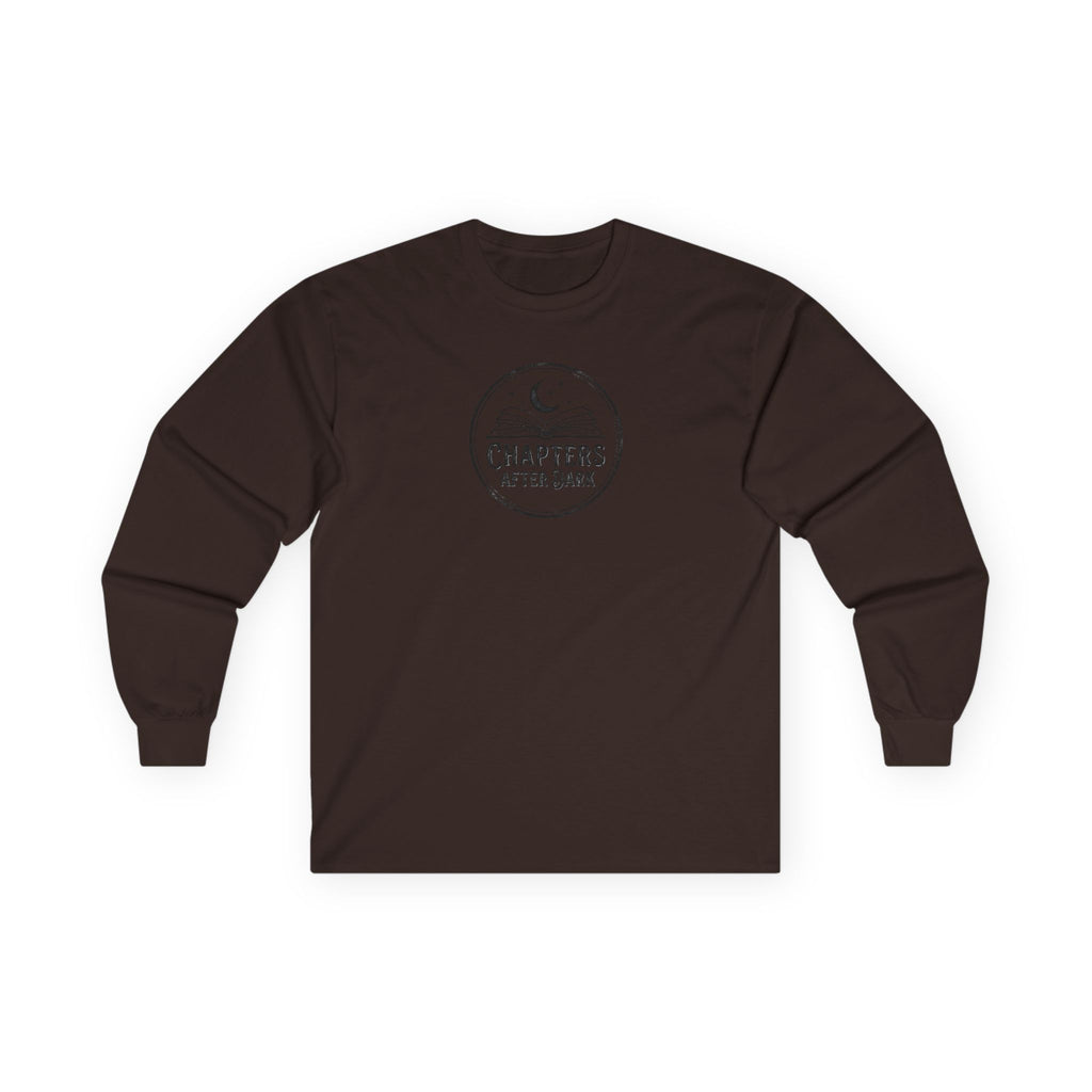 Long Sleeve Tee — "Chapters After Dark" Moonlit Booklover Shirt